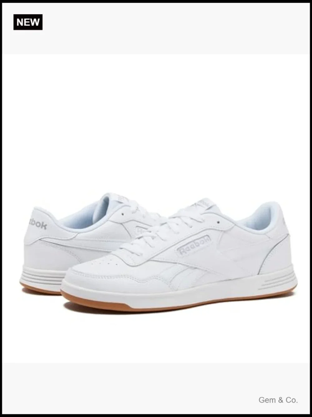 Classic Leather Fashion Sneakers with Padded Collar and Memory Foam Insole